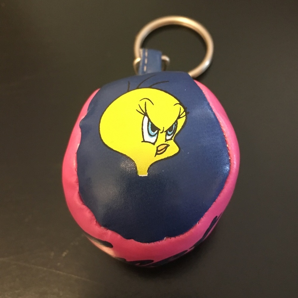 Vintage 1990s Tweety Bird Beanbag Keychain
